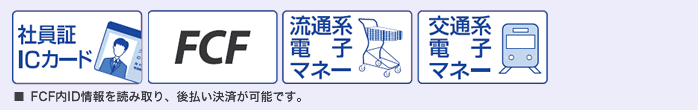 ■FCF内ID情報を読み取り、後払い決算が可能です。