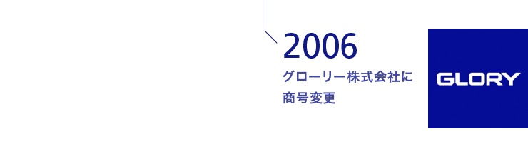 2006 グローリー株式会社に商号変更