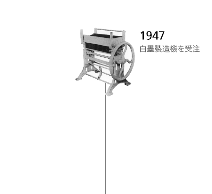 1947 白墨製造機を受注