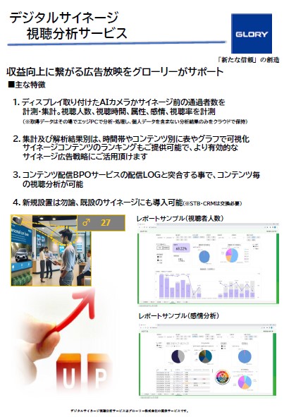 デジタルサイネージ視聴分析サービス