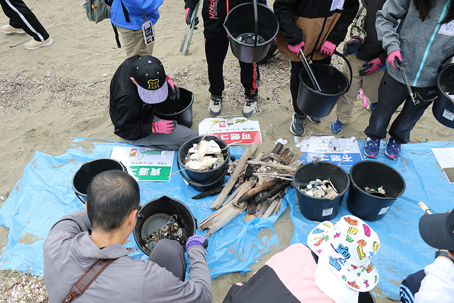 拾った漂流物を分類