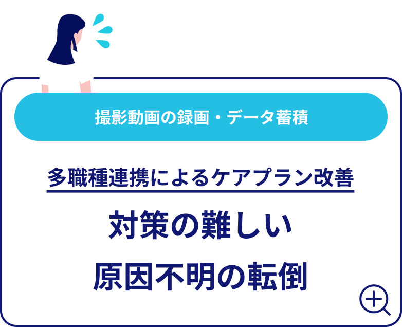 撮影動画の録画・データ蓄積 多職種連携によるケアプラン改善 対策の難しい原因不明の転倒