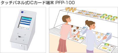 タッチパネル式ICカード端末 PFP-100