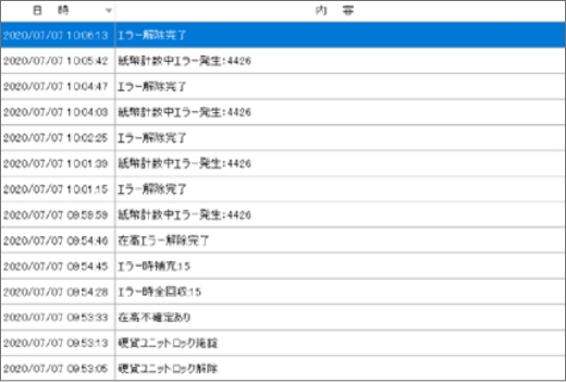 ①「履歴照会」機能