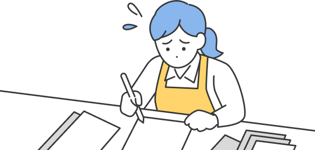 メニュー変更が大変なことを表すイラスト