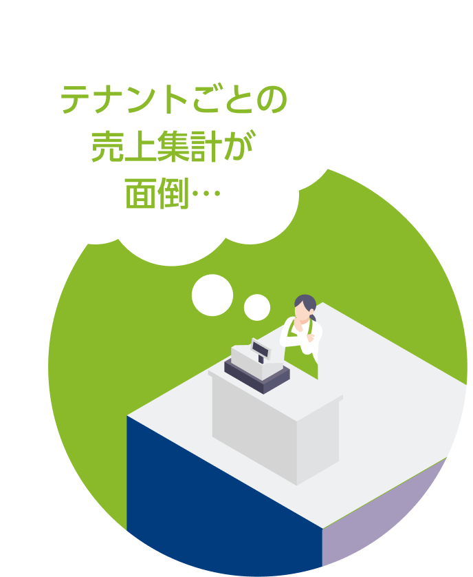 テナントごとの売上集計が面倒…
